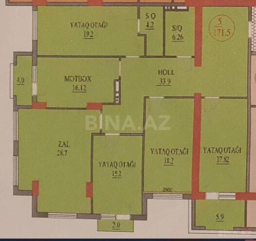 Satılır 5 otaqlı yeni tikili 173 m², Nəriman Nərimanov m., photo 3 from 9