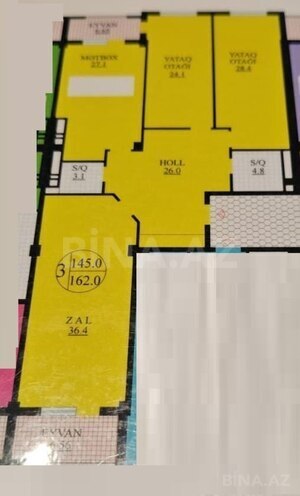 Satılır 3 otaqlı yeni tikili 162 m², Elmlər Akademiyası m., photo 4 from 14