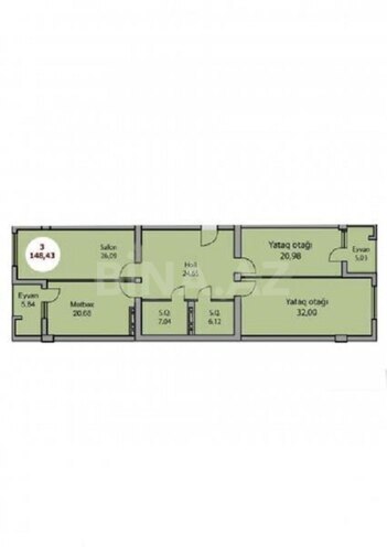 Satılır 3 otaqlı yeni tikili 148 m², 28 May m., photo 11 from 14