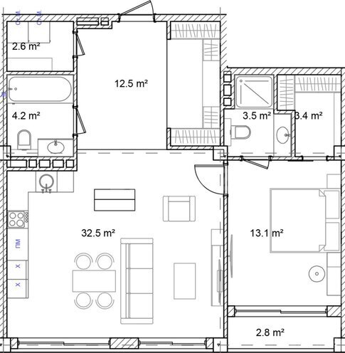 Продаётся 2-комн. новостройка 86.7 м², пос. Нардаран, photo 9 from 10