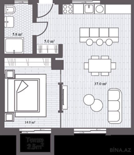 Satılır 2 otaqlı yeni tikili 74 m², Sea Breeze q., photo 9 from 10