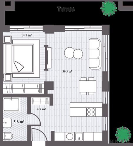 Satılır 2 otaqlı yeni tikili 97.8 m², Sea Breeze q., photo 9 from 10