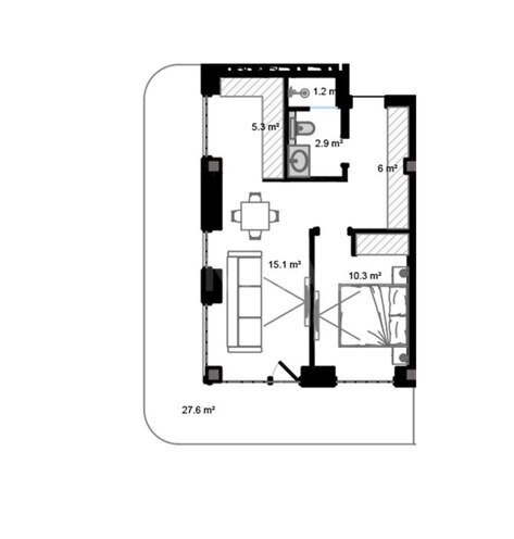 Продаётся 2-комн. новостройка 81.9 м², пос. Нардаран, photo 7 from 8