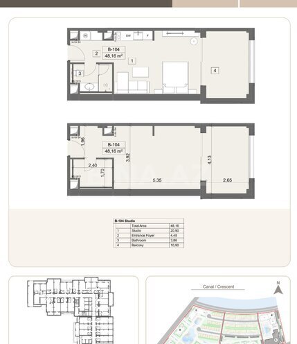 Satılır 1 otaqlı yeni tikili 48.2 m², Nardaran q., photo 9 from 10