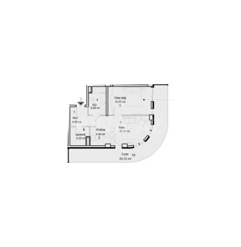 Satılır 2 otaqlı yeni tikili 89 m², Nardaran q., photo 9 from 10