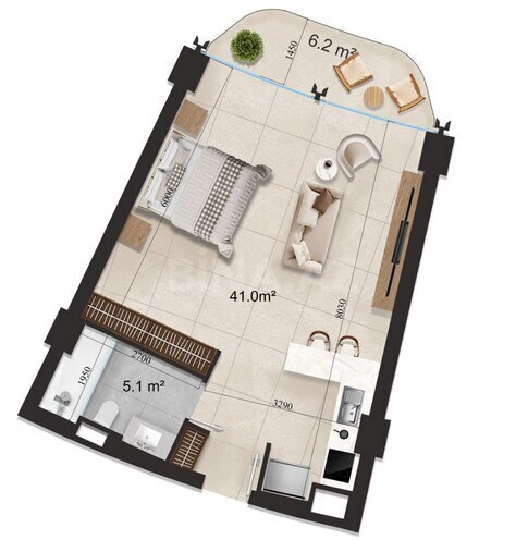 Satılır 1 otaqlı yeni tikili 61.2 m², Nardaran q., photo 9 from 10