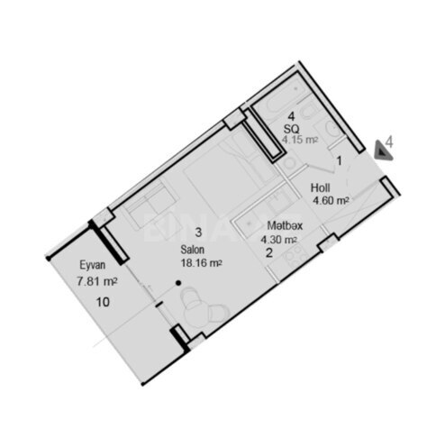 Satılır 1 otaqlı yeni tikili 44.3 m², Nardaran q., photo 9 from 10
