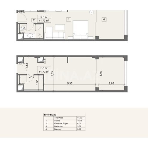 Satılır 1 otaqlı yeni tikili 41.7 m², Nardaran q., photo 9 from 10