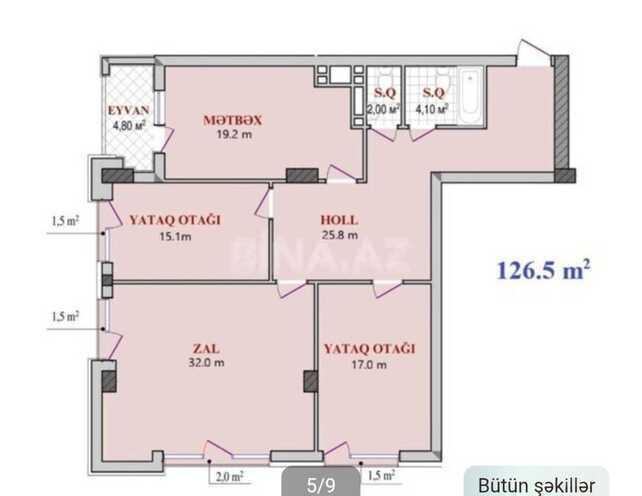 Продаётся 3-комн. новостройка 126.5 м², Насиминский  р., photo 6 from 11