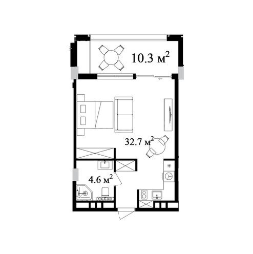 Satılır 1 otaqlı yeni tikili 55.7 m², Nardaran q., photo 7 from 8