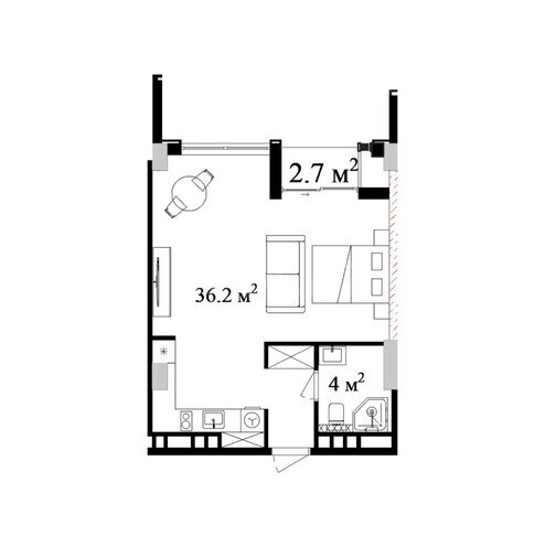 Satılır 1 otaqlı yeni tikili 52.5 m², Nardaran q., photo 7 from 8