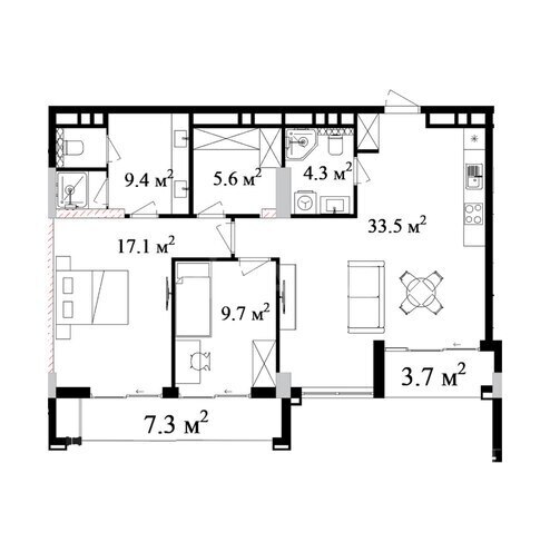 Satılır 3 otaqlı yeni tikili 109.1 m², Nardaran q., photo 7 from 8