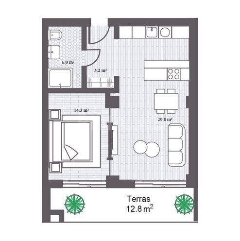 Продаётся 2-комн. новостройка 78.9 м², пос. Sea Breeze, photo 9 from 10