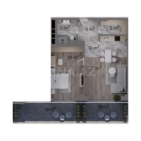 Satılır 2 otaqlı yeni tikili 96.6 m², Nardaran q., photo 8 from 9