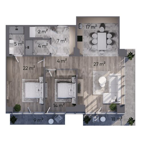 Satılır 3 otaqlı yeni tikili 140.5 m², Sea Breeze q., photo 7 from 8