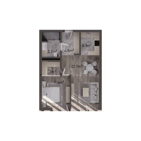 Satılır 2 otaqlı yeni tikili 64.3 m², Sea Breeze q., photo 7 from 8