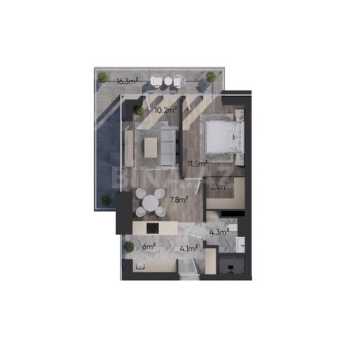 Satılır 2 otaqlı yeni tikili 75 m², Sea Breeze q., photo 7 from 8