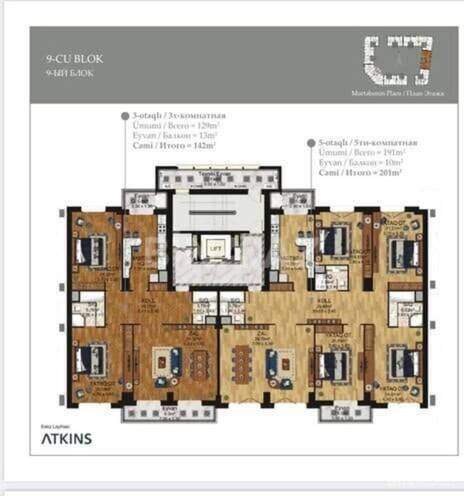 Satılır 5 otaqlı yeni tikili 202 m², Ağ şəhər q., photo 3 from 20