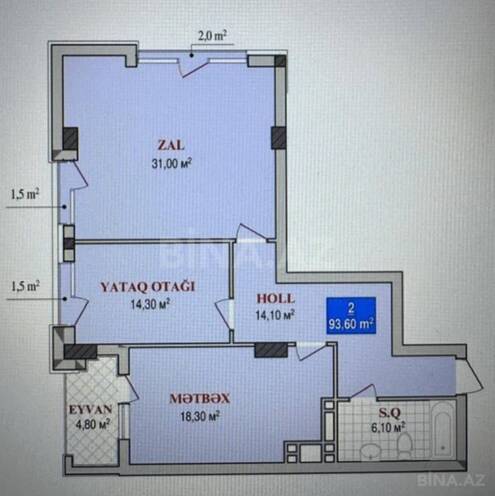 Продаётся 2-комн. новостройка 93 м², Насиминский  р., photo 5 from 10