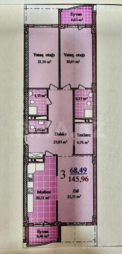 Satılır 3 otaqlı yeni tikili 145 m², Neftçilər m., photo 11 from 12