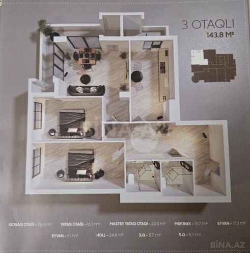 Продаётся 3-комн. новостройка 145 м², м. 28 мая, photo 6 from 13