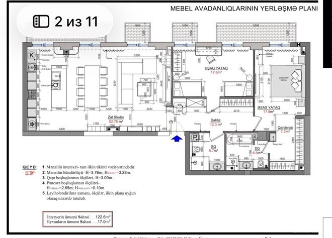 Продаётся 4-комн. новостройка 141 м², пос. Аг шехер, photo 6 from 17