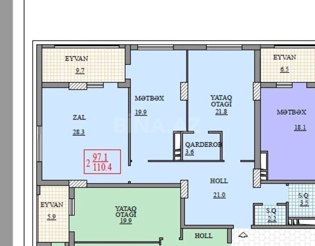 Satılır 3 otaqlı yeni tikili 110 m², 28 May m., photo 5 from 9
