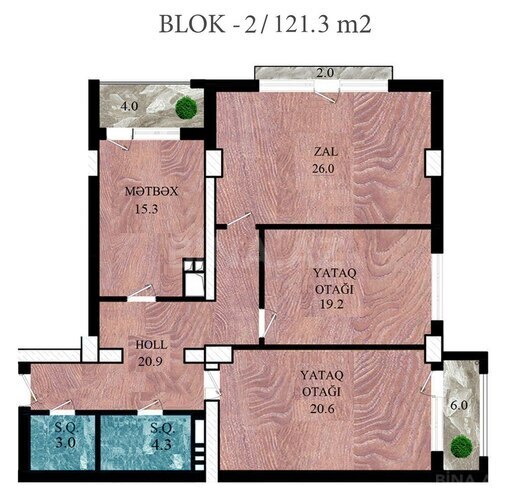 Satılır 3 otaqlı yeni tikili 121 m², 28 May m., photo 6 from 7
