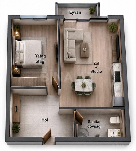 Satılır 2 otaqlı yeni tikili 40 m², 28 May m., photo 3 from 9