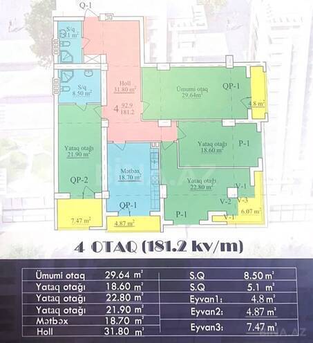 Satılır 4 otaqlı yeni tikili 181.2 m², Nəriman Nərimanov m., photo 10 from 11