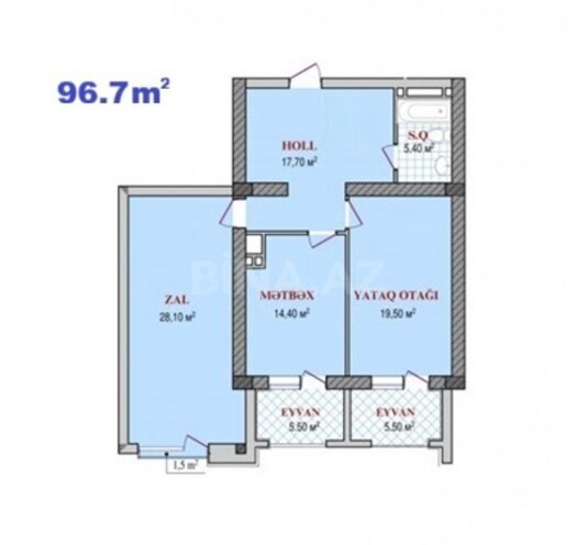 Satılır 3 otaqlı yeni tikili 126.5 m², Gənclik m., photo 12 from 14