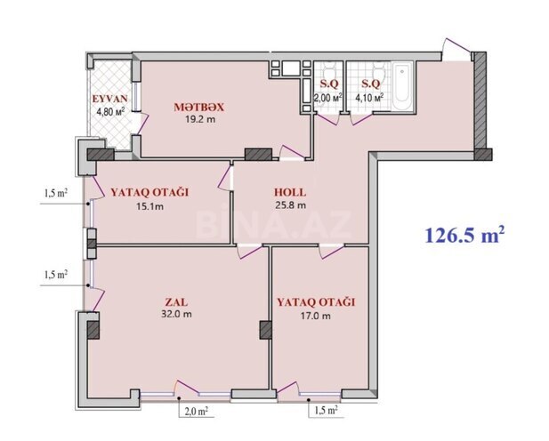 Satılır 3 otaqlı yeni tikili 126.5 m², Gənclik m., photo 4 from 14
