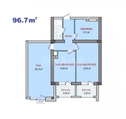 Satılır 3 otaqlı yeni tikili 126.5 m², Gənclik m., photo 10 from 14