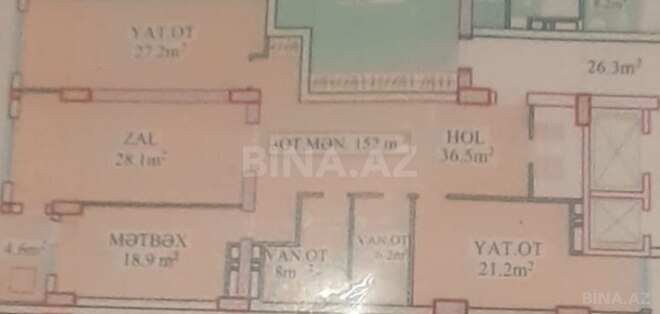 Satılır 3 otaqlı yeni tikili 152 m², Nəsimi r., photo 10 from 11
