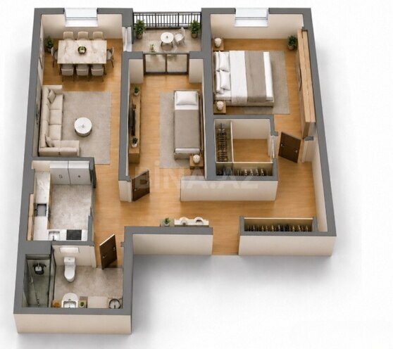 Продаётся 3-комн. новостройка 88 м², м. Иншаатчылар, photo 21 from 22