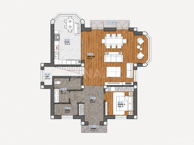 Satılır 8 otaqlı həyət evi/bağ evi 390 m², Sea Breeze q., photo 8 from 22