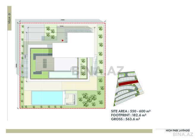 High Park Residence yaşayış kompleksi, mənzilin planı - 5-otaqlı, 563.6 m²