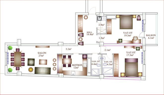 Satılır 3 otaqlı yeni tikili 119 m², Gənclik m., photo 4 from 9