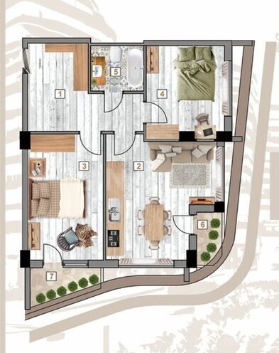 Продаётся 2-комн. новостройка 72 м², пос. Бакиханова, photo 6 from 9