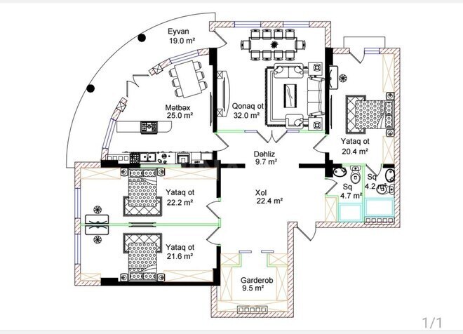 Satılır 4 otaqlı yeni tikili 212 m², Nərimanov r., photo 1 from 20