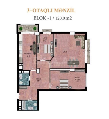Satılır 3 otaqlı yeni tikili 120 m², 28 May m., photo 5 from 11