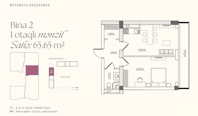 Satılır 1 otaqlı yeni tikili 65.6 m², Badamdar q., photo 6 from 8