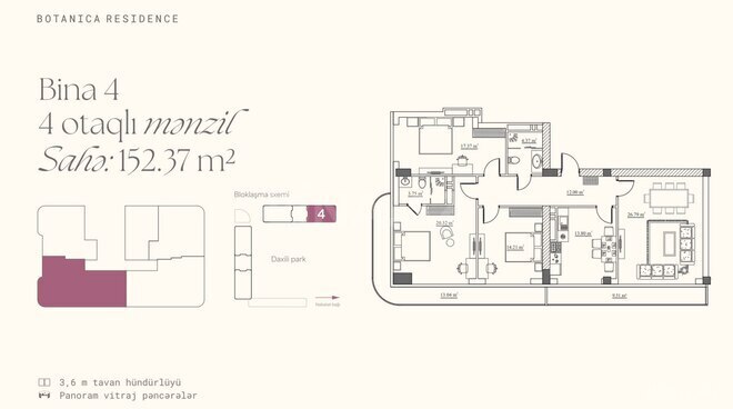 Satılır 4 otaqlı yeni tikili 152.3 m², Badamdar q., photo 7 from 8