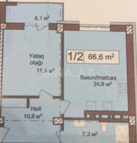 Продаётся 2-комн. новостройка 67 м², м. Ази Асланов, photo 5 from 6