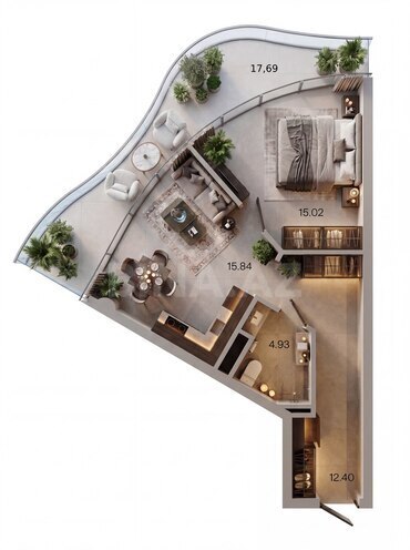 Продаётся 2-комн. новостройка 63.9 м², пос. Нардаран, photo 4 from 14