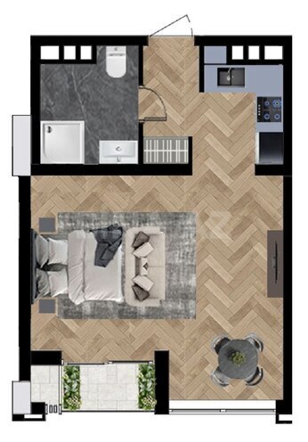 Satılır 1 otaqlı yeni tikili 44 m², Sea Breeze q., photo 8 from 9