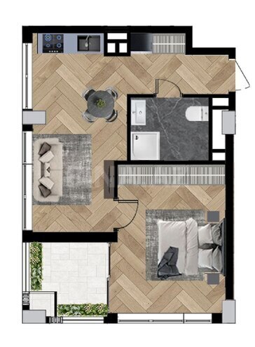 Satılır 2 otaqlı yeni tikili 54.6 m², Sea Breeze q., photo 5 from 9