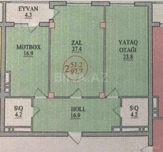 Satılır 2 otaqlı yeni tikili 98 m², Gənclik m., photo 4 from 12