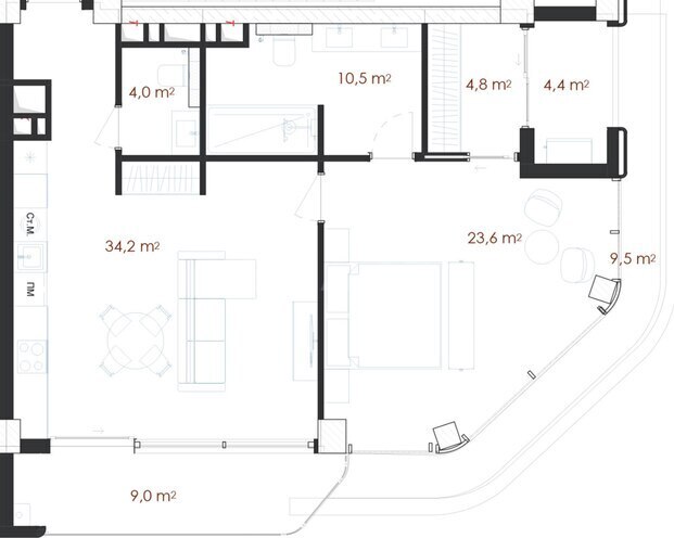 Satılır 2 otaqlı yeni tikili 100 m², Nardaran q., photo 10 from 11