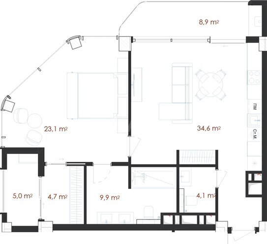 Satılır 2 otaqlı yeni tikili 90.3 m², Nardaran q., photo 10 from 11